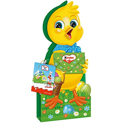 Kinder Mix Geschenktüte Ostern | Geschenkverpackung mit Grußkarte und Schokoladensortiment | 1 x 193g ('Küken') von Kywië