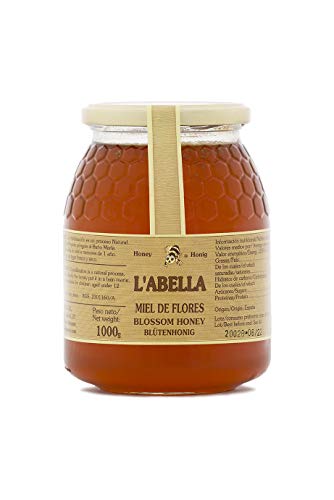 L'Abella Mel – 100% natürlicher Blütenhonig | Reiner Bienenhonig, von Hand gesammelt an der Costa Blanca, Spanien – Enthält kein Gluten – 1000 g von L'ABELLAMEL