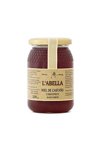 L'Abella Mel – 100% natürlicher Kastanienhonig | Reiner Bienenhonig, von Hand gesammelt in den Bergen der Costa Blanca, Spanien – Premiumprodukt – 500 g – glutenfrei von L'ABELLAMEL