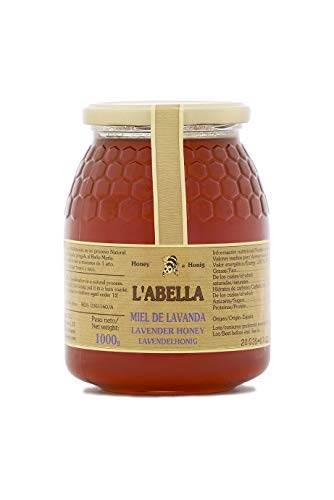L'Abella Mel – 100% natürlicher Lavendelhonig | Reiner Bienenhonig, von Hand gesammelt an der Costa Blanca, Spanien – Premiumprodukt – 1000-g-Glas – Glutenfrei von L'ABELLAMEL