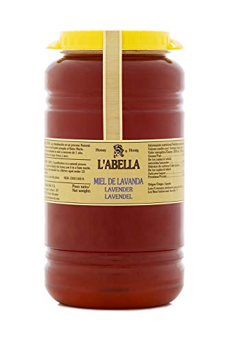 L'Abella Mel – 100% natürlicher Lavendelhonig | Reiner Bienenhonig, von Hand gesammelt an der Costa Blanca, Spanien – Premiumprodukt – 3000-g-Glas – Glutenfrei von L'ABELLAMEL