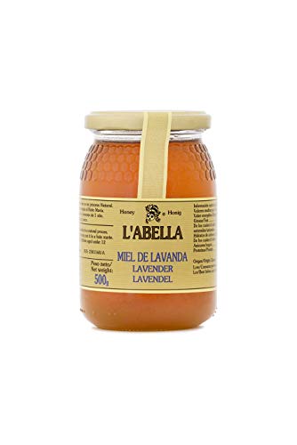 L'Abella Mel – 100% natürlicher Lavendelhonig | Reiner Bienenhonig, von Hand gesammelt an der Costa Blanca, Spanien – Premiumprodukt – 500-g-Glas – Glutenfrei von L'ABELLAMEL
