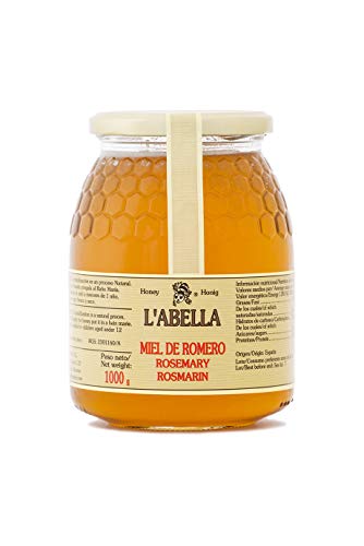 L'Abella Mel – 100% natürlicher Rosmarinhonig | Reiner Bienenhonig, von Hand gesammelt an der Costa Blanca, Spanien – 1000 g – glutenfrei von L'ABELLAMEL
