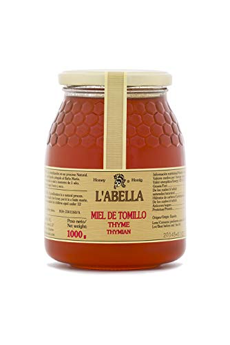 L'Abella Mel – 100% natürlicher Thymianhonig | Reiner Bienenhonig, von Hand gesammelt an der Costa Blanca, Spanien – Premiumprodukt – 1000-g-Glas – Glutenfrei L'Abella Mel – 100% natürlicher Thymianhonig | Reiner Bienenhonig, von Hand gesammelt an der Costa Blanca, Spanien – Premiumprodukt – 1000-g-Glas – Glutenfrei von L'ABELLAMEL
