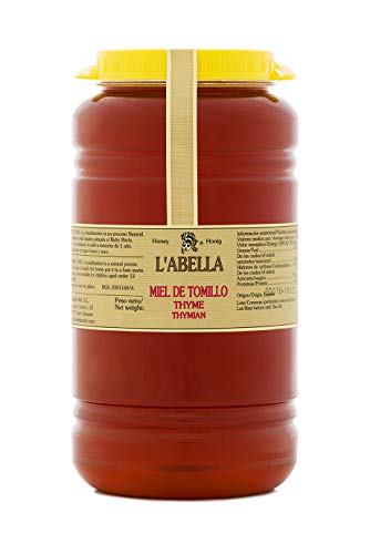L'Abella Mel – 100% natürlicher Thymianhonig | Reiner Bienenhonig, von Hand gesammelt an der Costa Blanca, Spanien – Premiumprodukt – 3000-g-Glas – Glutenfrei von L'ABELLAMEL