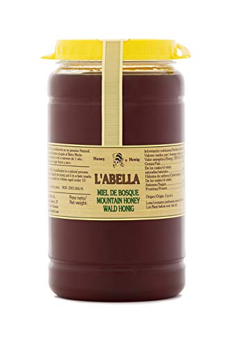 L'Abella Mel – 100% natürlicher Waldhonig | Reiner Bienenhonig, von Hand gesammelt an der Costa Blanca, Spanien – Premiumprodukt – 2000-g-Glas – Glutenfrei von L'ABELLAMEL