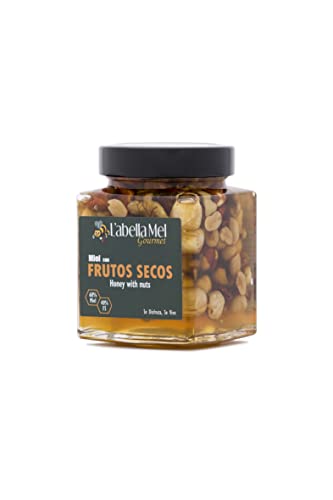 L'Abella Mel – Honig mit Nüssen – 100% natürliches Handwerksprodukt | Reiner Bienenhonig, von Hand gesammelt an der Costa Blanca, Spanien – 400 g von L'ABELLAMEL