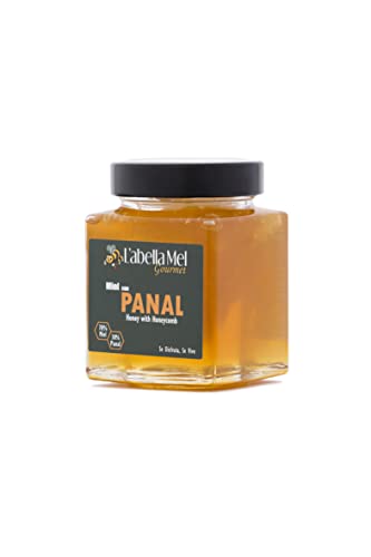 L'Abella Mel – Honig mit Wabe – 100% natürliches Handwerksprodukt | Reiner Bienenhonig, von Hand gesammelt an der Costa Blanca, Spanien – 400 g von L'ABELLAMEL
