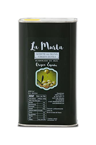 L'Abella Mel – Natives Olivenöl Extra La Murta – Sorte Manzanilla – kaltgepresst – handverlesen in den Bergen der Costa Blanca, Spanien – 1000-ml-Dose von L'ABELLAMEL