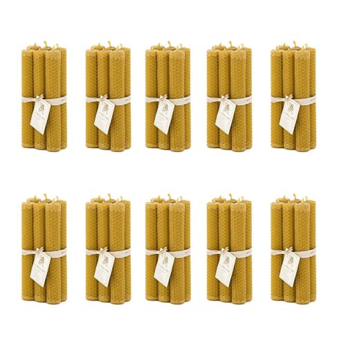 L'Abella Mel - Natürliche und handgefertigte Kerze aus 100% Bienenwachs, handgefertigt | 10 Packungen mit je 6 Kerzen. Enthält 60 Kerzen von 2x2x15cm L'Abella Mel - Natürliche und handgefertigte Kerze aus 100% Bienenwachs, handgefertigt | 10 Packungen mit je 6 Kerzen. Enthält 60 Kerzen von 2x2x15cm von L'ABELLAMEL