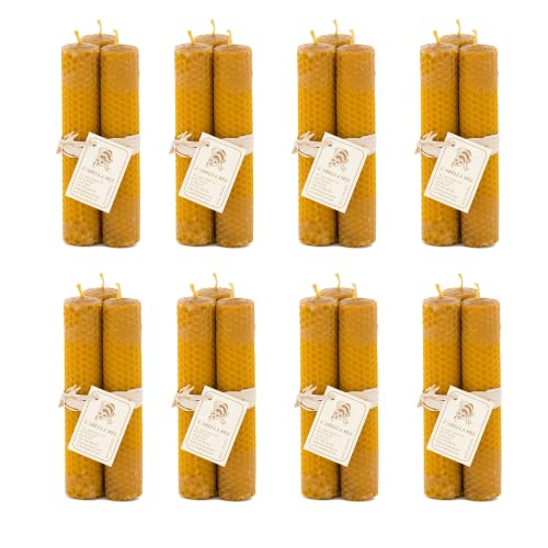 L'Abella Mel - Natürliche und handgefertigte Kerze aus 100% Bienenwachs, handgefertigt | 8 Packung mit 3 Kerzen. Enthält 24 kerzen von 3x3x15cm L'Abella Mel - Natürliche und handgefertigte Kerze aus 100% Bienenwachs, handgefertigt | 8 Packung mit 3 Kerzen. Enthält 24 kerzen von 3x3x15cm von L'ABELLAMEL