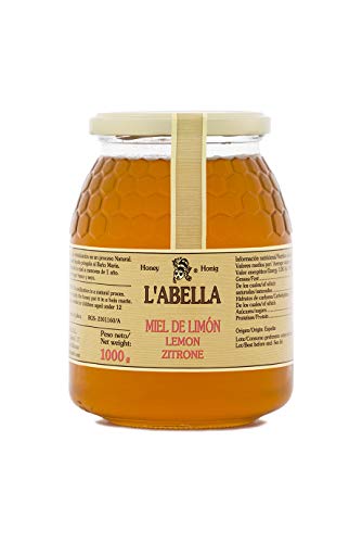 L'Abella Mel - Natürlicher Zitronenhonig | Reiner Bienenhonig, von Hand gesammelt an der Costa Blanca, Spanien – Premiumprodukt – Glutenfrei – 1000 g von L'ABELLAMEL