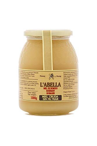 L'Abella Mel – Roher, ungefilterter Rosmarinhonig – 100% natürlich | Reiner Bienenhonig, von Hand gesammelt an der Costa Blanca, Spanien – 1000-g-Glas – glutenfrei L'Abella Mel – Roher, ungefilterter Rosmarinhonig – 100% natürlich | Reiner Bienenhonig, von Hand gesammelt an der Costa Blanca, Spanien – 1000-g-Glas – glutenfrei von L'ABELLAMEL