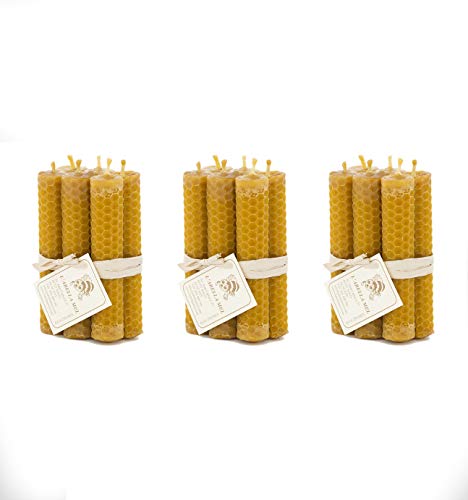L'abella Mel Packung mit 18 Kerzen aus natürlichem Bienenwachs, 10 cm, handgefertigt, natürliche Kerzen. L'abella Mel Packung mit 18 Kerzen aus natürlichem Bienenwachs, 10 cm, handgefertigt, natürliche Kerzen. von L'ABELLAMEL