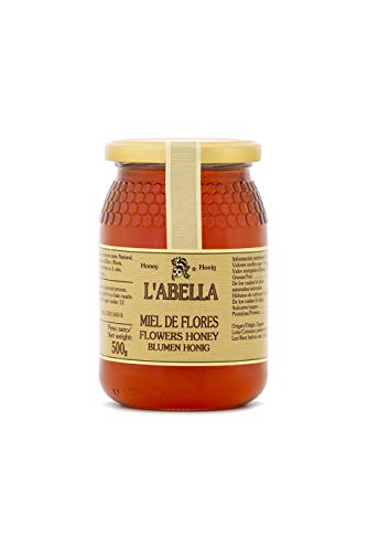 Blütenhonig aus Spanien - Premium Qualität - reines Naturprodukt - kaltgeschleudert - unfiltriert - süßer Geschmack aus dem Blumennektar - im Glas, Größe:500 g, Geschmack:Blüte Blütenhonig aus Spanien - Premium Qualität - reines Naturprodukt - kaltgeschleudert - unfiltriert - süßer Geschmack aus dem Blumennektar - im Glas, Größe:500 g, Geschmack:Blüte von L'ABELLAMEL