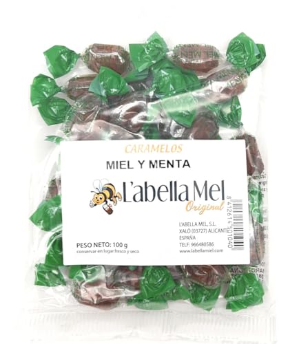L'Abella Honig Caramelos | Honigbonbons aus zarten spanischen Honig und Minze von L'Abella