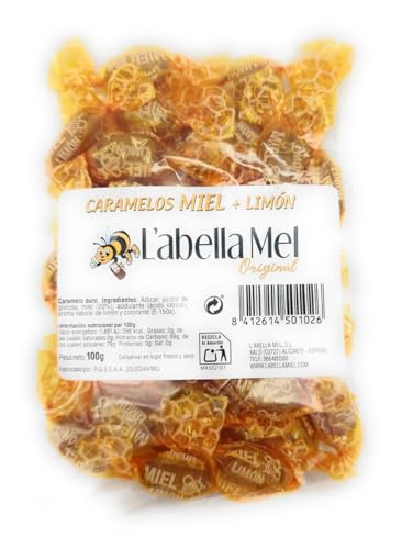 L'Abella Honig Caramelos | Honigbonbons aus zarten spanischen Honig und Zitrone von L'Abella