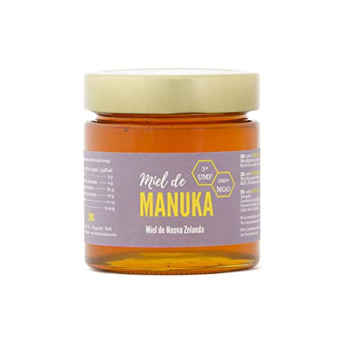 L'Abella - Manuka Honig MGO 100+ - Manukahonig im Glas aus Neuseeland - 100 % natürlich und rein - schmeckt pur und kann zur äußeren Anwendung benutzt werden 250g von L'Abella