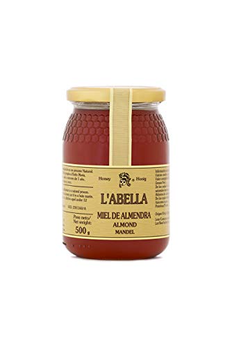 Mandelblütenhonig aus Spanien - Mandel Honig - Premium Qualität - Naturprodukt - kaltgeschleudert - unfiltriert- samter, leichter Geschmack der Mandel, Größe:500 ml, Geschmack:Mandel von L'ABELLAMEL