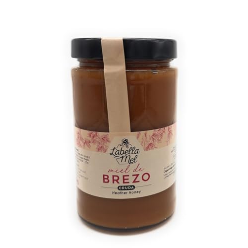 Roher Heidehonig aus Spanien - Premium Qualität - reines Naturprodukt - kaltgeschleudert - unfiltriert - herber Geschmack - leicht geleeartige Konsistenz, Größe:1000 g, Geschmack:RAW Heidekraut von L'Abella