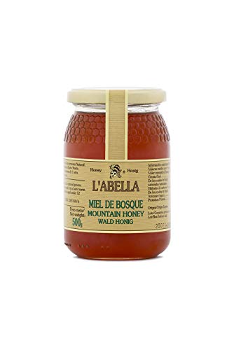 Waldhonig aus Spanien - Premium Qualität - reines Naturprodukt - kaltgeschleudert - aus Honigtau - herb würziger Geschmack - unfiltriert - im Glas , Größe:500 ml, Geschmack:Wald von L'ABELLAMEL