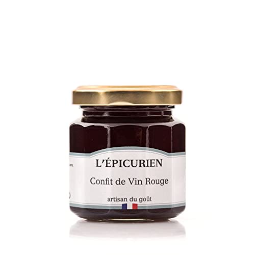 Confit de Vin Rouge, Rotweinconfit, Rotweinweingelee aus Frankreich, 125g von L'Epicurien