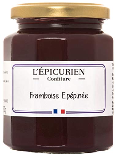 L'Epicurien - Confiture artisanale - Handwerklich hergestellte Konfitüre mit Himbeere ohne Kerne (55% Fruchtanteil) - 320 g von レピキュリアン