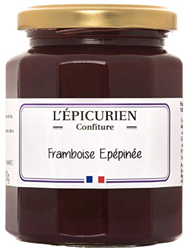 L'Epicurien - Confiture artisanale - Handwerklich hergestellte Konfitüre mit Himbeere ohne Kerne (55% Fruchtanteil) - 320 g von L'Epicurien