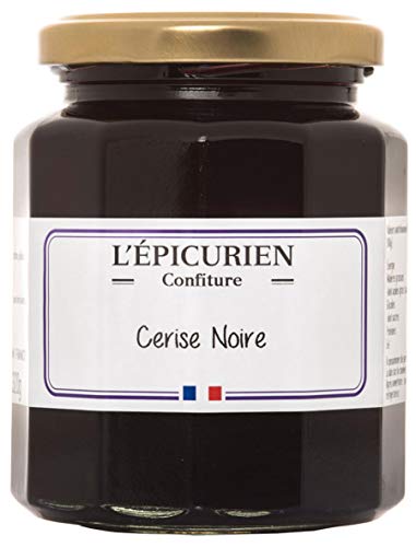 L'Epicurien - Confiture artisanale - Handwerklich hergestellte Konfitüre mit Schwarzkirsche (56% Fruchtanteil) - 320 g von L'Epicurien