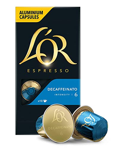 L'OR Espresso Decaffeinato, (52g) Lor Kaffee-Kapseln, Nespresso-kompatibel, entkoffeinierter und vollmundiger Espresso, nachhaltig angebaut, 10 Stück von L'OR