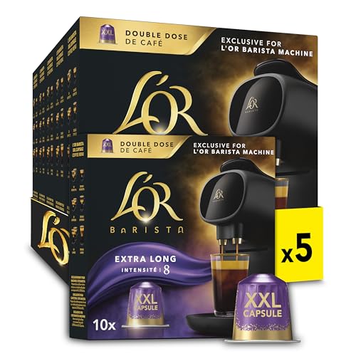 L'OR Barista Kaffeekapseln Lungo Profondo, exklusiv für L'OR Barista Maschinen, 5er Pack, 5 x 10 Kapseln von L'OR