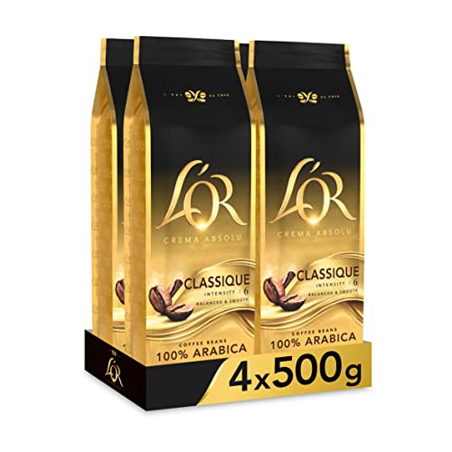 L'OR Crema Classique Kaffeebohnen, 4 x 500 Gramm von L'OR