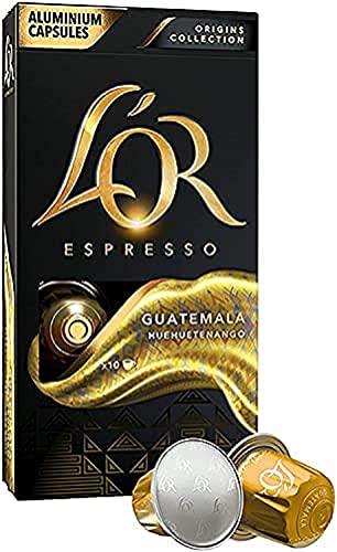L'OR Espresso Café Guatemala Intensität 7 - Kaffeekapseln aus Aluminium, kompatibel mit Nespresso®, 10 Packungen mit je 10 Kapseln (100 Getränke) von L'OR