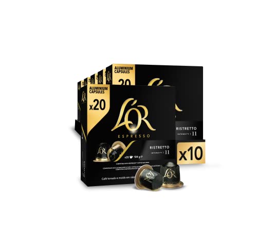 L'OR Ristretto 11 Nespresso®*-kompatible Kapseln 10 x 20 Stück, 10 x 104g von L'OR