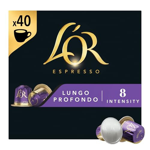 L'OR Espresso Lungo Profondo Kaffeepads x40 Intensity 8 (1 Stück, insgesamt 40 Kapseln) von L'OR