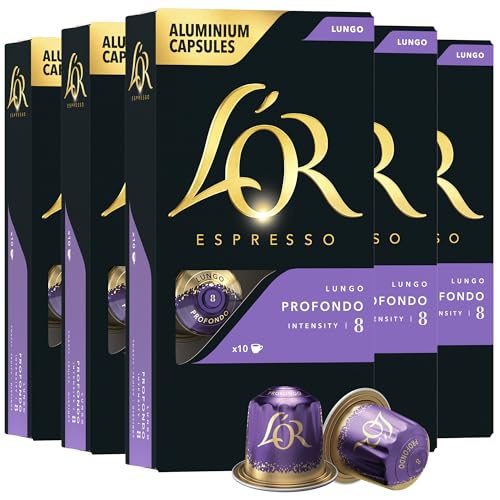 L'OR Espressokapseln, 50 Stück Profondo Lungo, Einzelportion, Aluminium-Kaffeekapseln, kompatibel mit dem L'OR BARISTA System & Nespresso Original-Maschinen von L'OR