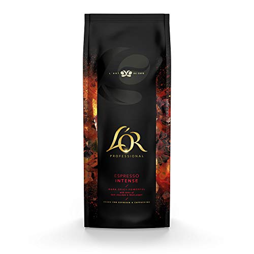 L'OR Intense Espresso, 1kg Bohnenkaffee, ganze Bohne, nachhaltig angebaut, kraftvoller Geschmack, ideal für Kaffee-Vollautomaten von L'OR