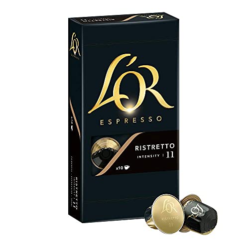 L'OR Kaffeekapseln Espresso Ristretto, 100 Nespresso®* kompatible Kapseln, 10er Pack, 10 x 10 Getränke von L'OR