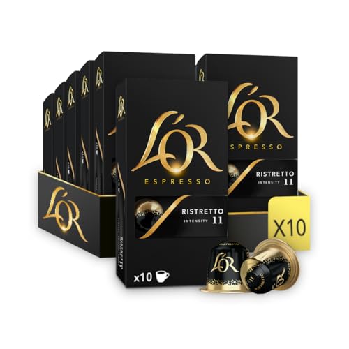 L'OR Kaffeekapseln Espresso Ristretto, 100 Nespresso®* kompatible Kapseln, 10er Pack, 10 x 10 Getränke von L'OR