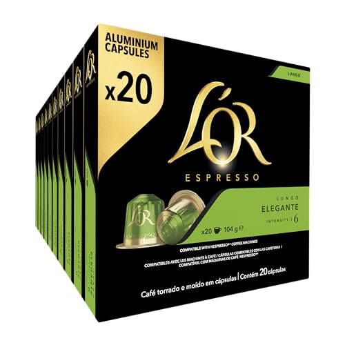 L'OR Lungo Elegante 6 Nespresso®*-kompatible Kapseln 10 x 20 Stück, 10 x 104g von L'OR