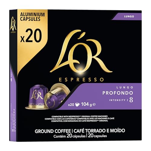 L'OR Lungo Profondo 8 Nespresso®*-kompatible Kapseln 1 x 20 Stück, 1 x 104g von L'OR