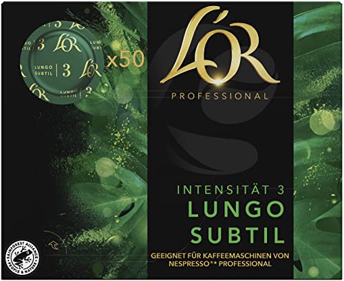 L'OR Suprême Lungo Subtil 3, Kaffeekapseln Nespresso®* Pro kompatibel (50 Kaffeepads), mild, Intensität 3/10 von L'OR