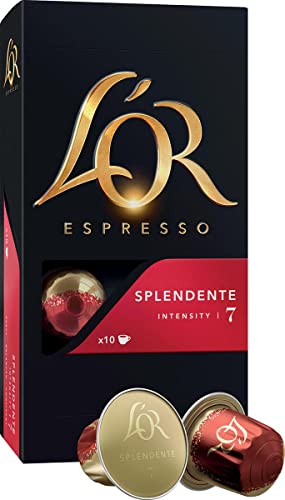 L'OR Splendente Espresso Alu-Kapseln Intensität 7, 10 Stück - kompatibel mit Nespresso®* von L'OR