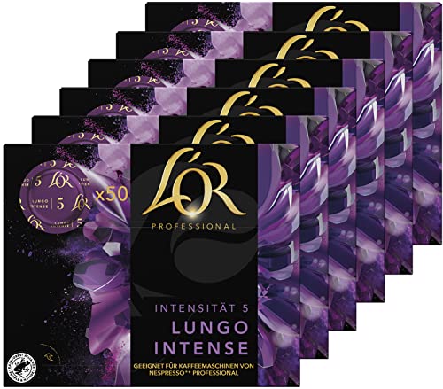L'OR Supreme Lungo Intense, Nespresso®* Pro kompatible Kapseln, 6-er Pack (6x50 Lor Kaffee-Discs à 300g), 1.8 kg, Vorratspack, nachhaltig zertifizierte Kaffeepads von L'OR