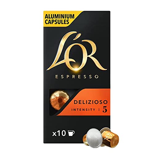 L'Or - Espresso Café Delizioso Intensity 5 - 10 Aluminiumkapseln kompatibel mit Nespresso-Maschinen von L'OR