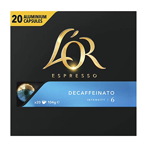 L'Or Espresso-Kaffeekapseln entkoffeinieren jeweils 5,2 g, Schachtel mit 20 Stück von L'OR