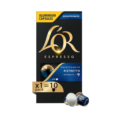 LOr Café Espresso Ristretto Descafeinado - Intensidad 9 - 10 Cápsulas de aluminio compatibles con cafeteras Nespresso von L'OR
