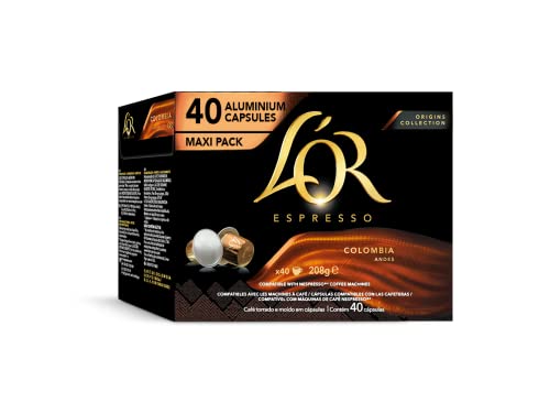 Lor Nespresso kompatible Kaffeekapseln kolumbianischer Kaffee 40 Kapseln Lor Nespresso kompatible Kaffeekapseln kolumbianischer Kaffee 40 Kapseln von L'OR
