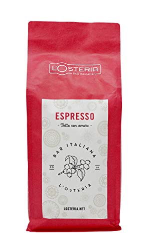 ORIGINAL L'Osteria- Espresso Bohnen, Barista Espresso aus unserem Restaurant, Ganze Kaffeebohnen, Bohnenkaffee in unterschiedlichen Größen (1000) - Losteria Kaffee ORIGINAL L'Osteria- Espresso Bohnen, Barista Espresso aus unserem Restaurant, Ganze Kaffeebohnen, Bohnenkaffee in unterschiedlichen Größen (1000) - Losteria Kaffee von L'Osteria