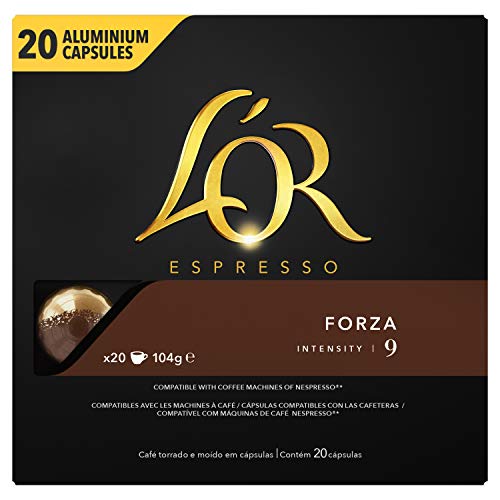 L'Or Espresso Café – 200 Kapseln Forza Intensität 9 – kompatibel mit Nespresso® * (10 x 20 Stück) von L'Or Espresso
